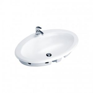 CHẬU RỬA LAVABO COTTO C019 ELLIPSE DƯƠNG VÀNH