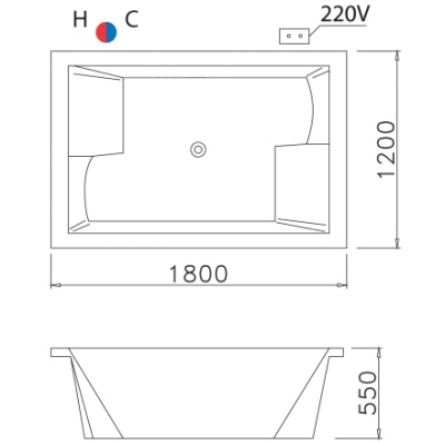 Bồn Tắm Đôi Massage Caesar MT7180C 3 Bồn Tắm Đôi Massage Caesar MT7180C