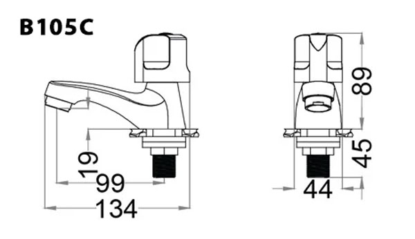 Vòi lavabo Caesar B105C