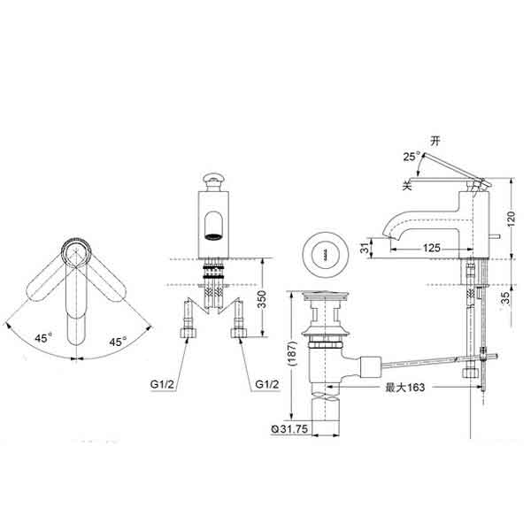 Vòi lavabo TOTO DL345AR