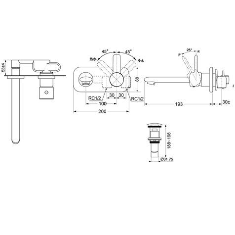 Vòi lavabo Toto DLB303 nóng lạnh