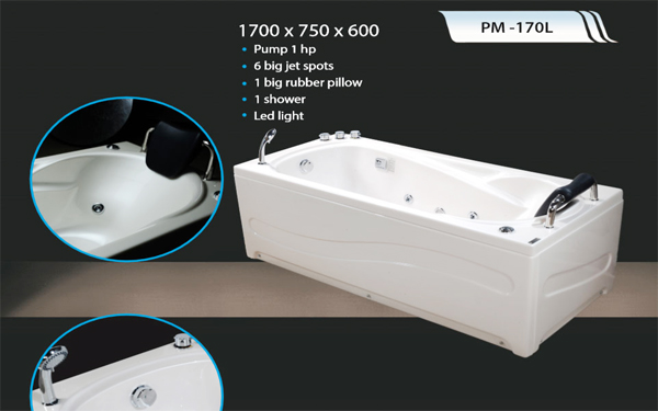 bồn tắm massage Micio PM-170R(L) 