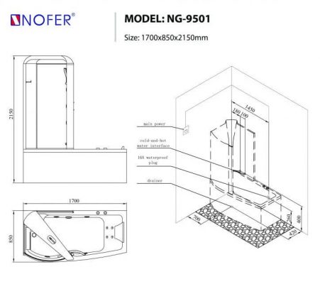 Bồn Tắm Nofer NG-9501