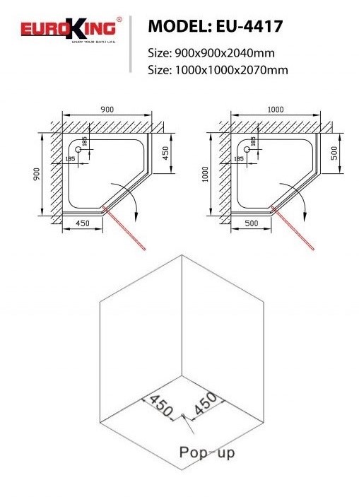 Bồn Tắm Vách Kính Euroking EU-4417 2 phong tam vach kinh EU 4417 1 1