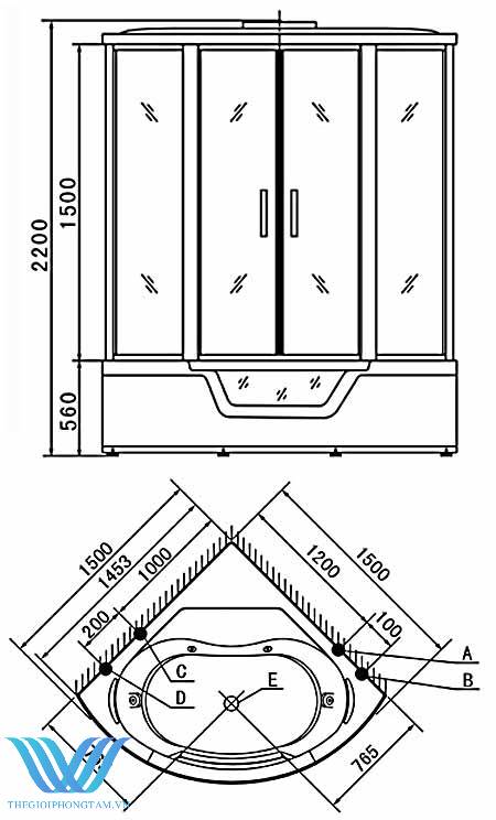 Phòng Xông Hơi Appollo A0861 3 phong xong hoi appollo a 0861 kt 1