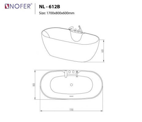 Bồn Tắm Nofer NL-612B