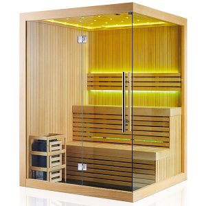 Phòng xông hơi khô bằng gỗ kết hợp kính