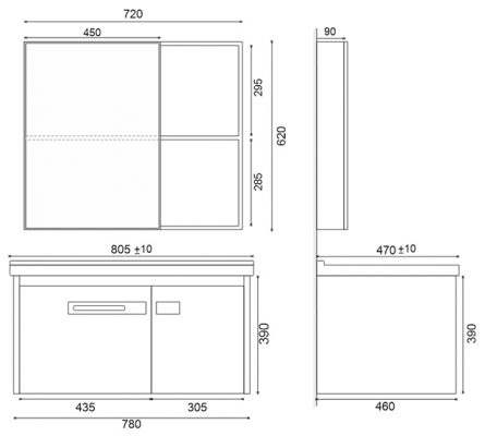 Tu Lavabo Nhua Zento ZT LV1062 13