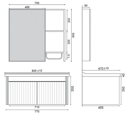 Tủ Lavabo Nhựa Zento ZT-LV1065