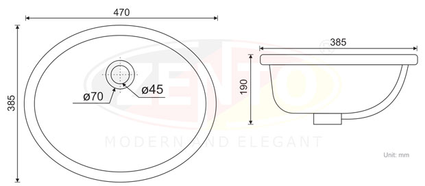 Tu Lavabo Nhua Zento ZT LV8957 14