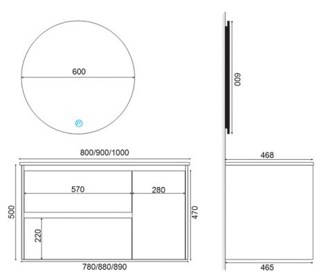 Tu Lavabo Nhua Zento ZT LV8959 12