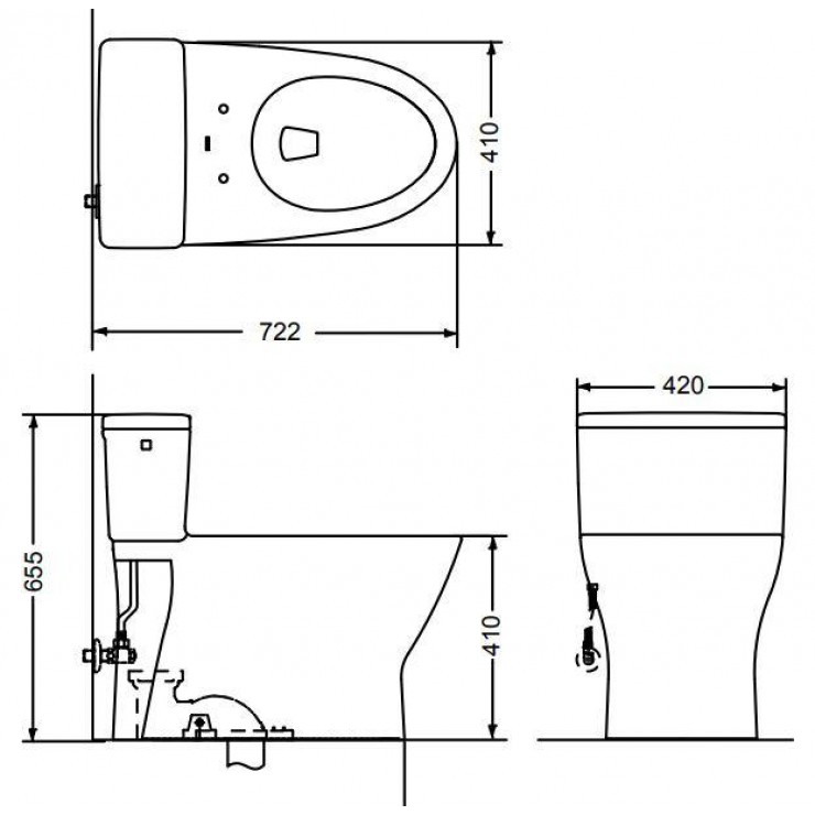 Bồn Cầu 1 Khối Toto MS188VKT2 3 Bồn Cầu 1 Khối Toto MS188VKT2