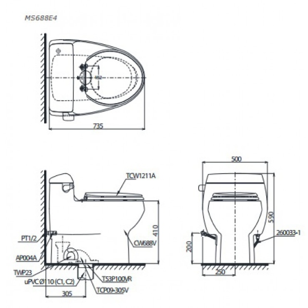 Toto MS688E4 