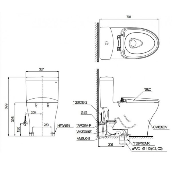 TOTO MS889DRE4