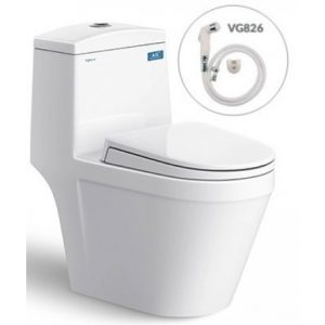 Bồn Cầu 1 Khối Viglacera V35M + Vòi Xịt VG826