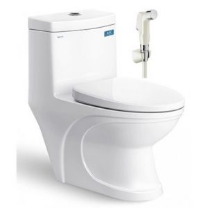 Bồn Cầu 1 Khối Viglacera V39M + Vòi Xịt VG826