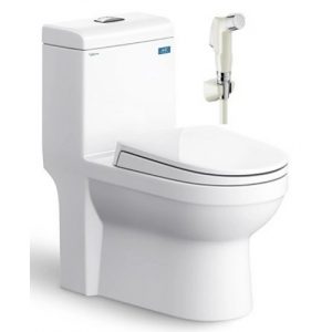 Bồn Cầu 1 Khối Viglacera V41 + Vòi Xịt VG826