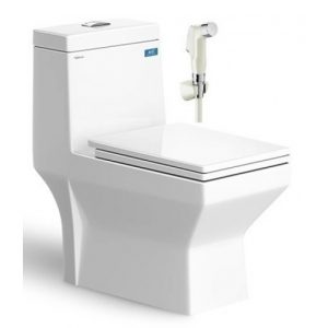 Bồn Cầu 1 Khối Viglacera V42 + Vòi Xịt VG826