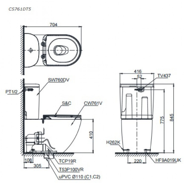 Toto CS761DT5 