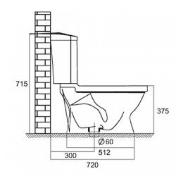 Bồn cầu 2 khối Viglacera VI88 kèm VTL2