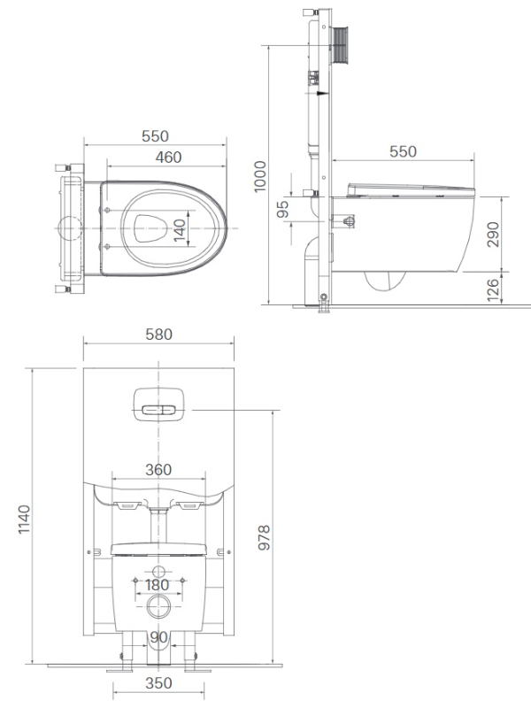 Bồn cầu treo tường INAX AC-952VN