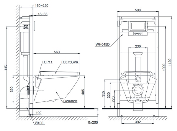 Bồn Cầu Treo Tường Toto CW682/TC375CVK/WH171A/MB171M#SS 3 Bồn Cầu Treo Tường Toto CW682/TC375CVK/WH171A/MB171M#SS