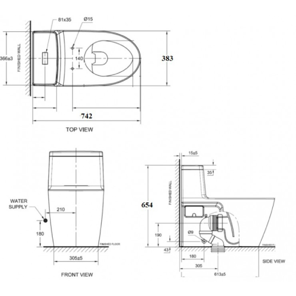 Bồn Cầu 1 Khối American Standard VF-1808E Dòng Acacia 3 Bồn cầu 1 khối American Standard VF-1808E dòng Acacia