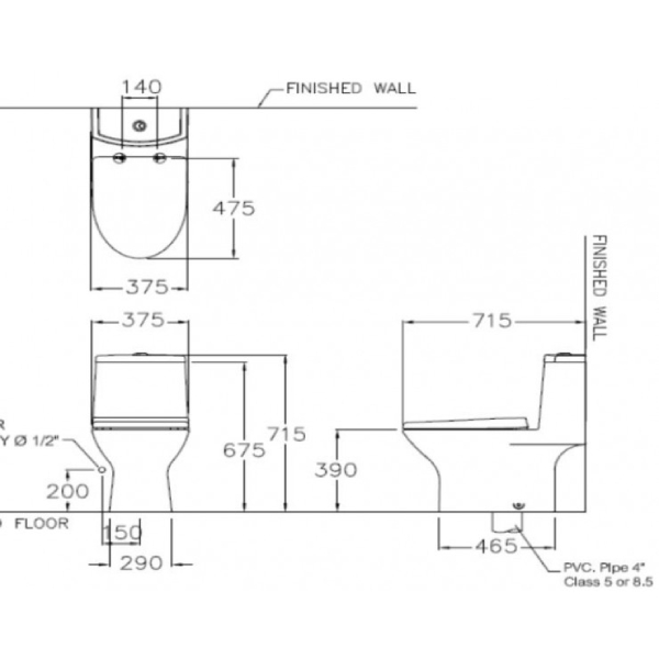 Bồn cầu 1 khối Cotto C1053