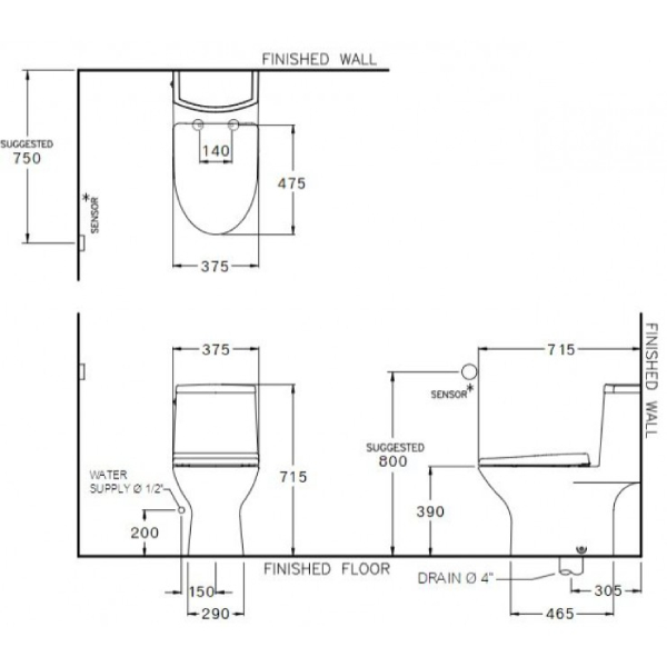Bồn cầu 1 khối COTTO C105327 MICC