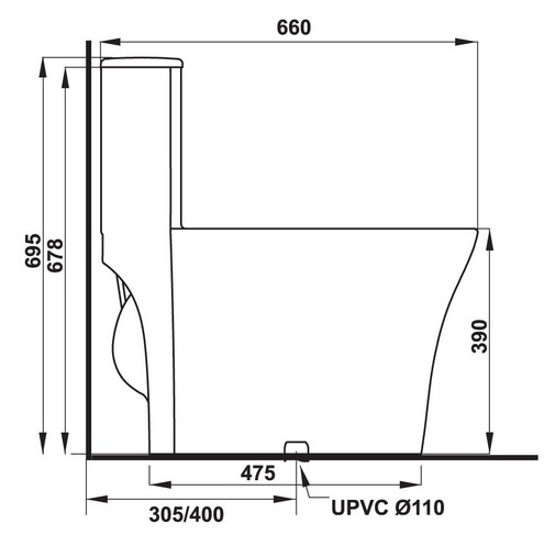 Bồn cầu 1 khối Hafele 588.79.409