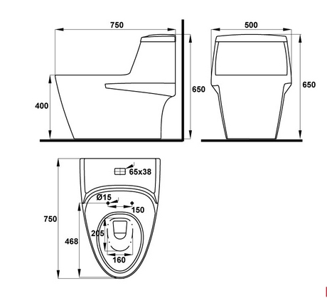 Bồn Cầu 1 Khối Hafele Iconic 588.79.400 3 Bồn cầu 1 khối Hafele Iconic 588.79.400