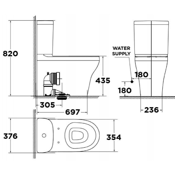 Bồn cầu 2 khối American Standard 2309-WT