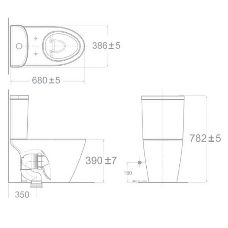 Bồn Cầu 2 Khối American Standard 2407-WT 3 Bồn cầu 2 khối American Standard 2407-WT