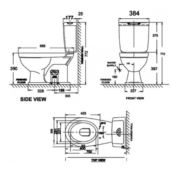 Bồn cầu 2 khối American Standard VF-2321