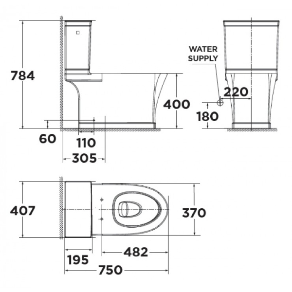 Bồn Cầu 2 Khối American Standard VF-2781 3 Bồn cầu 2 khối American Standard VF-2781