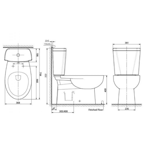 Bồn cầu 2 khối American Standard VF-2797