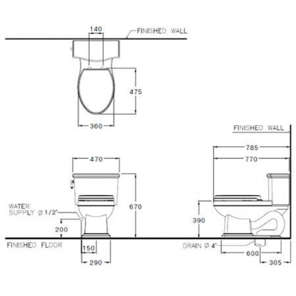 Bồn Cầu 1 Khối Cotto C10617 Classique 3 Bồn cầu 1 khối Cotto C10617 Classique