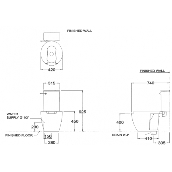 Bồn cầu 2 khối Cotto SC6652 WH