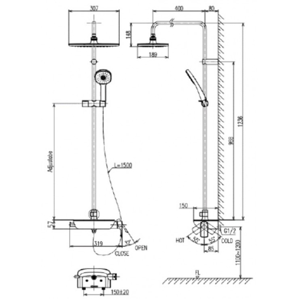 Sen cây Inax BFV-615S-8C nóng lạnh