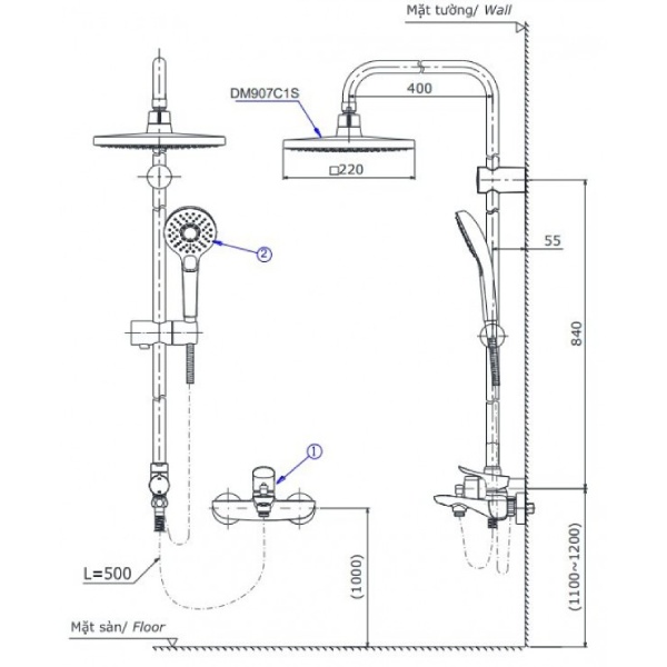 Sen Cây TOTO DM907C1S TBG04302V/DGH104ZR Nóng Lạnh