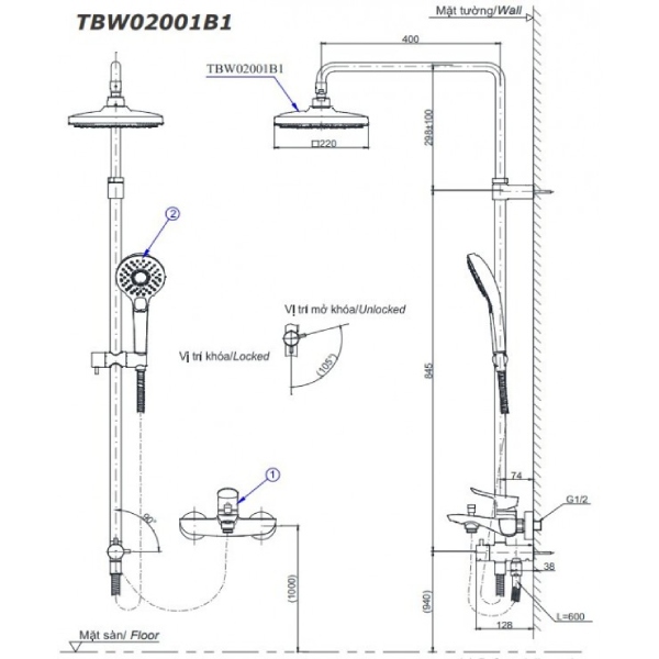 Sen Cây TOTO TBV03427V/DGH108ZR/TBW02001BA Nhiệt Độ Nhật