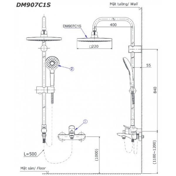 Sen Cây TOTO TBV03429V/DGH108ZR/DM907C1S Nhiệt Độ Nhật