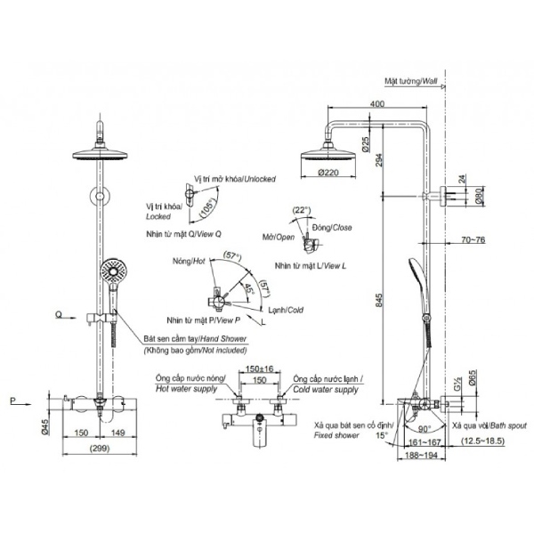 Sen cây TOTO TBW01301BA nóng lạnh