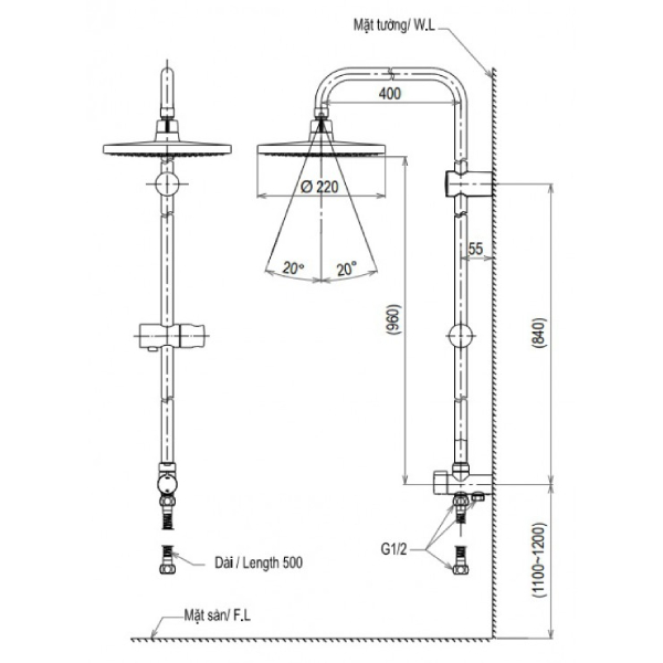 Sen cây TOTO TVSM103NSS/DM907CS nóng lạnh