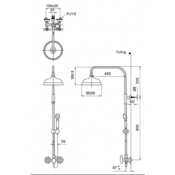 Sen cây TOTO TX492SCR nóng lạnh